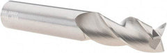 SGS - 1/2", 3 Flute, Single End, Solid Carbide, 0.01" Corner Radius End Mill - 3" OAL, 38° Helix, Right Hand Flute, 1" LOC, Right Hand Cut - Eagle Tool & Supply