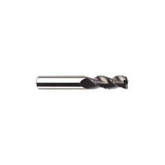 SGS - 20mm Diam, 38mm LOC, 3 Flute Solid Carbide 1mm Corner Radius Roughing End Mill - Uncoated, 104mm OAL, 20mm Shank Diam, Single End, Centercutting, 38° Helix - Eagle Tool & Supply