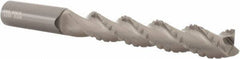 SGS - 5/8" Diam, Coarse Pitch, 3-3/4" LOC, 3 Flute Solid Carbide 0.03" Corner Radius Roughing End Mill - TiB2 Finish, 6" OAL, 5/8" Shank Diam, Single End, Centercutting, 38° Helix - Eagle Tool & Supply
