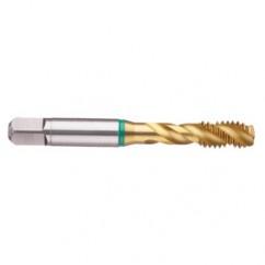7/8-14 2B 4-Flute Cobalt Green Ring Semi-Bottoming 40 degree Spiral Flute Tap-TiN - Eagle Tool & Supply