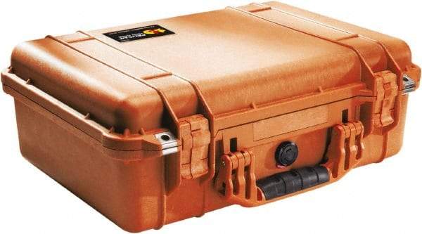 Pelican Products, Inc. - 14-1/16" Wide x 6-15/16" High, Clamshell Hard Case - Orange, Polyethylene - Eagle Tool & Supply