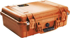 Pelican Products, Inc. - 14-1/16" Wide x 6-15/16" High, Clamshell Hard Case - Orange, Polyethylene - Eagle Tool & Supply