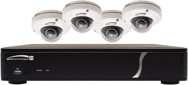 Speco - Security Camera Recorders Type: 4 Channel Plug & Play Network Video Recorder and IP Camera Kit Hard Drive Size: 1 TB - Eagle Tool & Supply