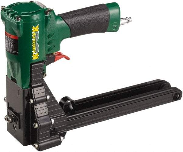 Klinch-Pak - Pneumatic Staple Gun - 1-3/8" Staples, 100 Lb Capacity, Green, Aluminum - Eagle Tool & Supply