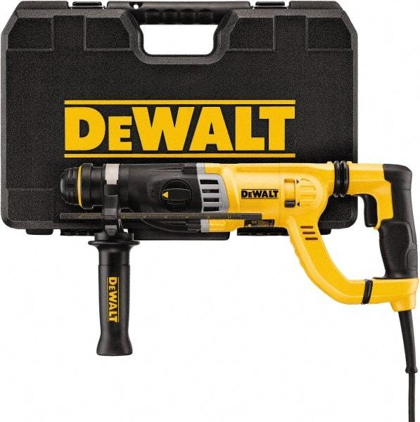 DeWALT - 120 Volt 1-1/8" SDS Chuck Electric Rotary Hammer - 0 to 5,350 BPM, 0 to 1,450 RPM, Reversible, D-Handle - Eagle Tool & Supply