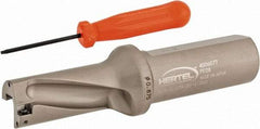 Hertel - 1-3/4" Max Drill Depth, 2xD, 7/8" Diam, Indexable Insert Drill - 2 Inserts, 1" Shank Diam, Straight Shank - Eagle Tool & Supply
