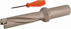 Hertel - 4-1/4" Max Drill Depth, 4xD, 1-1/16" Diam, Indexable Insert Drill - 2 Inserts, 1-1/4" Shank Diam, Straight Shank - Eagle Tool & Supply