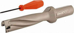 Hertel - 3-15/16" Max Drill Depth, 4xD, 63/64" Diam, Indexable Insert Drill - 2 Inserts, 63/64" Shank Diam, Straight Shank - Eagle Tool & Supply