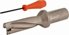 Hertel - 3-15/16" Max Drill Depth, 3xD, 1-5/16" Diam, Indexable Insert Drill - 2 Inserts, 1-1/2" Shank Diam, Straight Shank - Eagle Tool & Supply