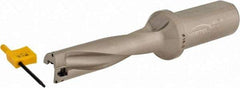 Hertel - 2.8346" Max Drill Depth, 4xD, 0.7087" Diam, Indexable Insert Drill - 2 Inserts, 63/64" Shank Diam, Straight Shank - Eagle Tool & Supply