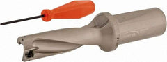 Hertel - 3" Max Drill Depth, 3xD, 1" Diam, Indexable Insert Drill - 2 Inserts, 1-1/4" Shank Diam, Straight Shank - Eagle Tool & Supply