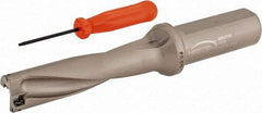 Hertel - 3-1/2" Max Drill Depth, 4xD, 7/8" Diam, Indexable Insert Drill - 2 Inserts, 1" Shank Diam, Straight Shank - Eagle Tool & Supply
