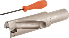 Hertel - 3-7/8" Max Drill Depth, 2xD, 1-15/16" Diam, Indexable Insert Drill - 2 Inserts, 1-1/2" Shank Diam, Straight Shank - Eagle Tool & Supply