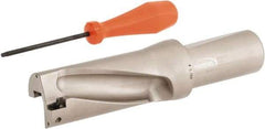 Hertel - 3-1/2" Max Drill Depth, 2xD, 1-3/4" Diam, Indexable Insert Drill - 2 Inserts, 1-1/2" Shank Diam, Straight Shank - Eagle Tool & Supply
