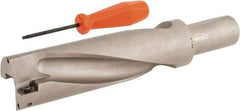 Hertel - 6-3/4" Max Drill Depth, 3xD, 2-1/4" Diam, Indexable Insert Drill - 2 Inserts, 1-1/2" Shank Diam, Straight Shank - Eagle Tool & Supply