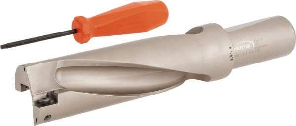 Hertel - 5-5/8" Max Drill Depth, 3xD, 1-7/8" Diam, Indexable Insert Drill - 2 Inserts, 1-1/2" Shank Diam, Straight Shank - Eagle Tool & Supply