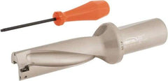 Hertel - 4-1/8" Max Drill Depth, 3xD, 1-3/8" Diam, Indexable Insert Drill - 2 Inserts, 1-1/2" Shank Diam, Straight Shank - Eagle Tool & Supply