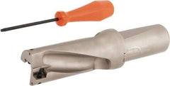 Hertel - 3-1/4" Max Drill Depth, 2xD, 1-5/8" Diam, Indexable Insert Drill - 2 Inserts, 1-1/2" Shank Diam, Straight Shank - Eagle Tool & Supply