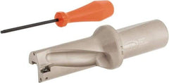 Hertel - 2-7/8" Max Drill Depth, 2xD, 1-7/16" Diam, Indexable Insert Drill - 2 Inserts, 1-1/2" Shank Diam, Straight Shank - Eagle Tool & Supply