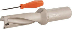 Hertel - 3-3/8" Max Drill Depth, 3xD, 1-1/8" Diam, Indexable Insert Drill - 2 Inserts, 1-1/4" Shank Diam, Straight Shank - Eagle Tool & Supply