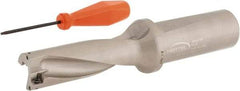 Hertel - 3-3/16" Max Drill Depth, 3xD, 1-1/16" Diam, Indexable Insert Drill - 2 Inserts, 1-1/4" Shank Diam, Straight Shank - Eagle Tool & Supply