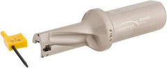 Hertel - 1-5/12" Max Drill Depth, 2xD, 0.7087" Diam, Indexable Insert Drill - 2 Inserts, 63/64" Shank Diam, Straight Shank - Eagle Tool & Supply