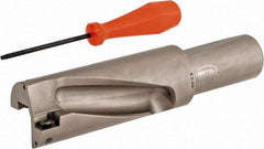 Hertel - 4" Max Drill Depth, 2xD, 2" Diam, Indexable Insert Drill - 2 Inserts, 1-1/2" Shank Diam, Straight Shank - Eagle Tool & Supply