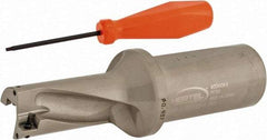 Hertel - 1-7/8" Max Drill Depth, 2xD, 15/16" Diam, Indexable Insert Drill - 2 Inserts, 1-1/4" Shank Diam, Straight Shank - Eagle Tool & Supply