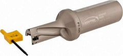 Hertel - 1-1/4" Max Drill Depth, 2xD, 5/8" Diam, Indexable Insert Drill - 2 Inserts, 1" Shank Diam, Straight Shank - Eagle Tool & Supply