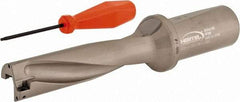 Hertel - 4" Max Drill Depth, 4xD, 1" Diam, Indexable Insert Drill - 2 Inserts, 1-1/4" Shank Diam, Straight Shank - Eagle Tool & Supply