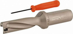 Hertel - 2.4803" Max Drill Depth, 3xD, 0.8268" Diam, Indexable Insert Drill - 2 Inserts, 63/64" Shank Diam, Straight Shank - Eagle Tool & Supply
