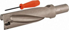 Hertel - 7-1/8" Max Drill Depth, 3xD, 2-3/8" Diam, Indexable Insert Drill - 2 Inserts, 1-1/2" Shank Diam, Straight Shank - Eagle Tool & Supply
