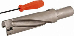 Hertel - 5-13/16" Max Drill Depth, 3xD, 1-15/16" Diam, Indexable Insert Drill - 2 Inserts, 1-1/2" Shank Diam, Straight Shank - Eagle Tool & Supply