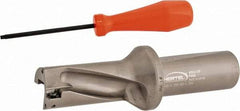 Hertel - 2-1/2" Max Drill Depth, 2xD, 1-1/4" Diam, Indexable Insert Drill - 2 Inserts, 1-1/4" Shank Diam, Straight Shank - Eagle Tool & Supply