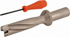 Hertel - 5" Max Drill Depth, 4xD, 1-1/4" Diam, Indexable Insert Drill - 2 Inserts, 1-1/4" Shank Diam, Straight Shank - Eagle Tool & Supply