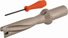 Hertel - 5-1/2" Max Drill Depth, 4xD, 1-3/8" Diam, Indexable Insert Drill - 2 Inserts, 1-1/2" Shank Diam, Straight Shank - Eagle Tool & Supply