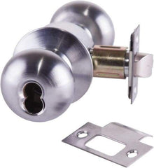 Arrow Lock - Entrance Lever Lockset - 2-3/4" Back Set, Steel, Brushed Chrome Finish - Eagle Tool & Supply