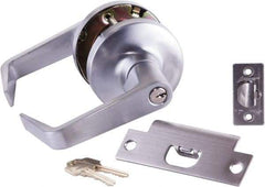 Arrow Lock - Storeroom Lever Lockset - 2-3/4" Back Set, Steel, Brushed Chrome Finish - Eagle Tool & Supply