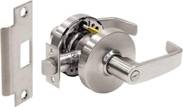 Sargent - Privacy Lever Lockset - 2-3/4" Back Set, Steel, Brushed Chrome Finish - Eagle Tool & Supply