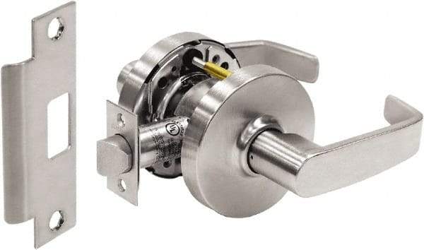 Sargent - Passage Lever Lockset - 2-3/4" Back Set, Steel, Brushed Chrome Finish - Eagle Tool & Supply