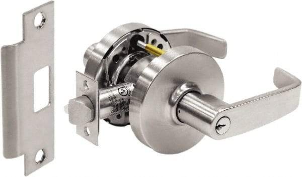 Sargent - Storeroom Lever Lockset - 2-3/4" Back Set, Steel, Brushed Chrome Finish - Eagle Tool & Supply