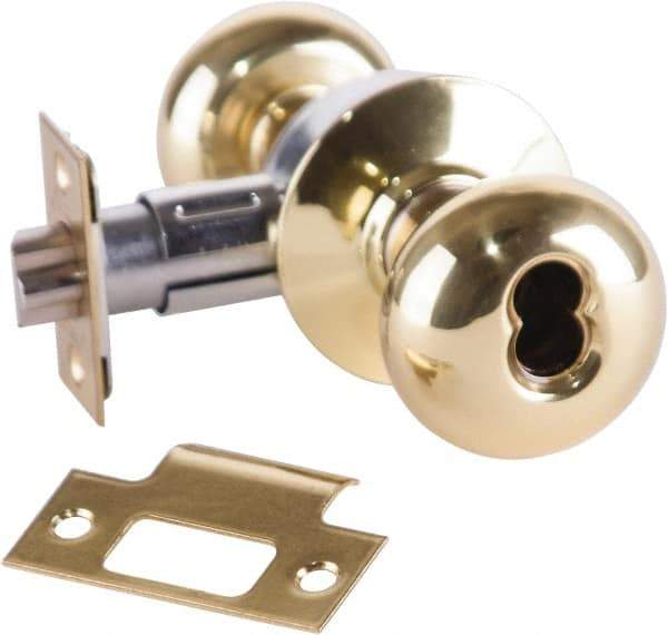 Arrow Lock - Entrance Lever Lockset - 2-3/4" Back Set, Steel, Bright Brass Finish - Eagle Tool & Supply