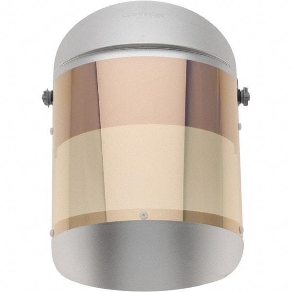 Oberon - Face Shield & Headgear Set - SPLIT COBALT BLUE/GOLD HEAT REFLECTIVE FACESHLD - Eagle Tool & Supply
