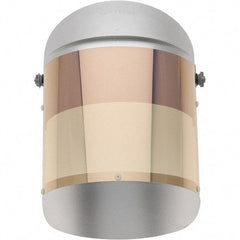 Oberon - Face Shield & Headgear Set - SPLIT COBALT BLUE/GOLD HEAT REFLECTIVE FACESHLD - Eagle Tool & Supply