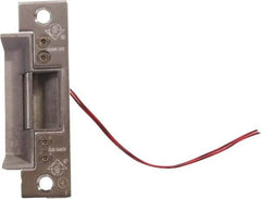Adams Rite - 1.63" Long x 1" Wide, Satin Stainless Steel Finish, Electric Door Strike - 12 Volt, DC Power, Zinc Alloy - Eagle Tool & Supply