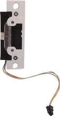 Adams Rite - 3.38" Long x 1" Wide, Clear Anodized Finish, Electric Door Strike - Field Selectable 12, 16, or 24 VAC/DC, VAC/VDC Power, Zinc Alloy - Eagle Tool & Supply
