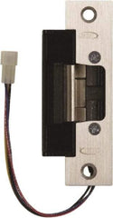 Rutherford - 4.88" Long x 1-1/4" Wide, Satin Stainless Steel Finish, Electric Door Strike - Field Selectable 12 or 24 VDC & 12-24 VAC, Corded Power, Zinc Alloy - Eagle Tool & Supply