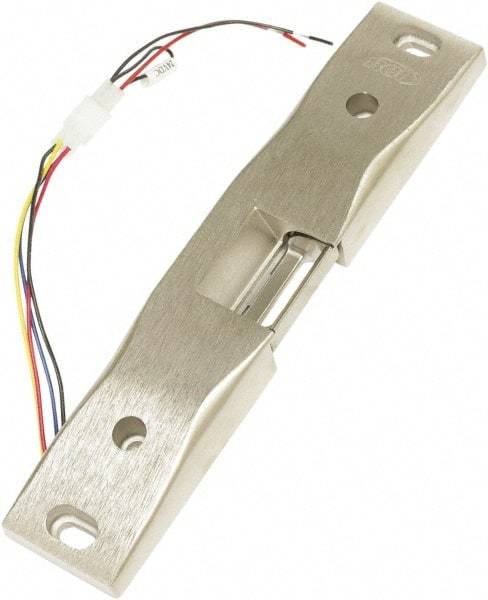 Rutherford - 9" Long x 3/4" Wide, Satin Stainless Steel Finish, Electric Door Strike - Field Selectable 12 or 24 VDC & 12-24 VAC, VAC/VDC Power, Zinc Alloy - Eagle Tool & Supply