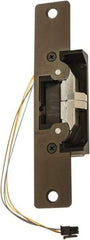 Adams Rite - 4.88" Long x 1-1/4" Wide, Dark Bronze Anodized Aluminum Finish, Electric Door Strike - 24 Volt, VDC Power, Zinc Alloy - Eagle Tool & Supply