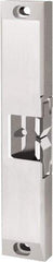 Hes - 9" Long x 3/4" Wide, Satin Stainless Steel Finish, Electric Door Strike - 12/24 VDC, VAC/VDC Power, Zinc Alloy - Eagle Tool & Supply